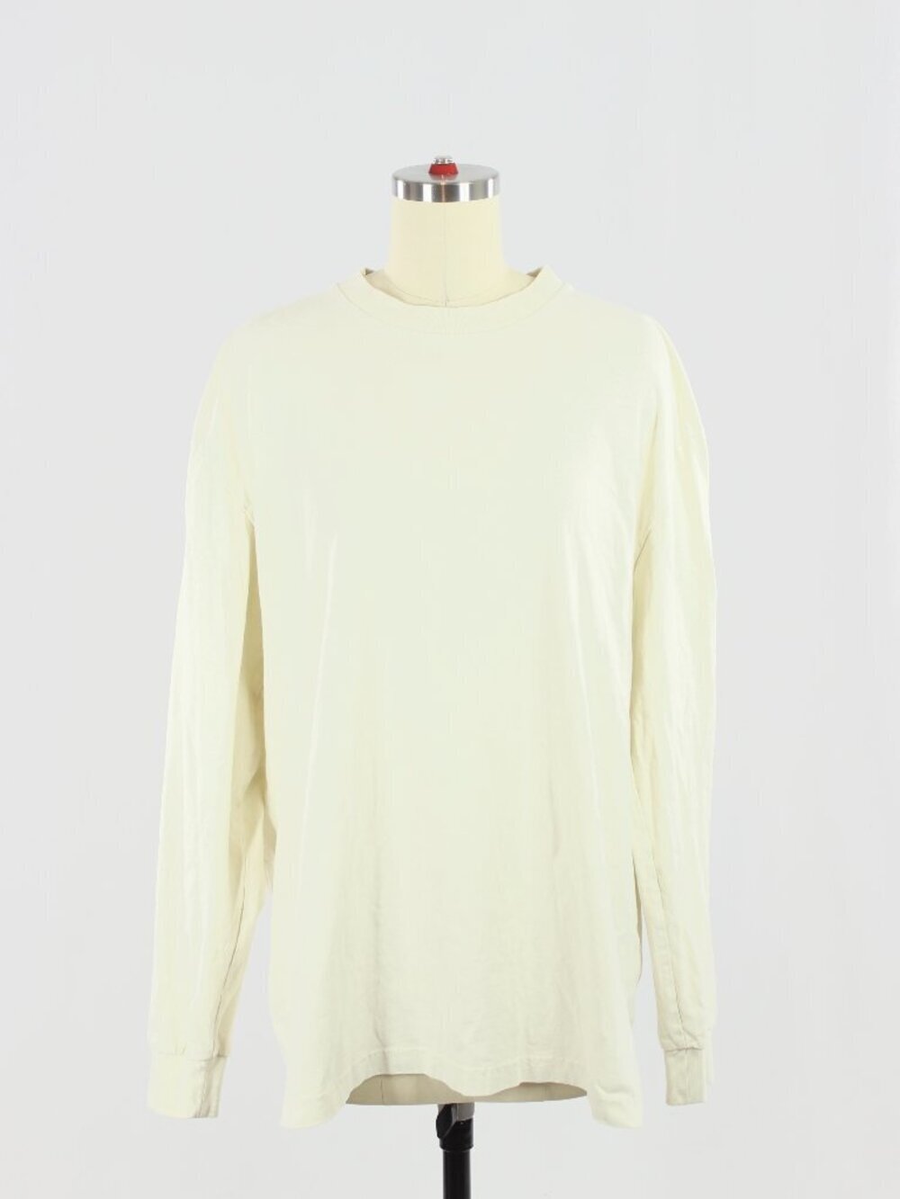 Aritzia TNA Alpha Froth Cream Ivory Cotton Oversized Long Sleeve T-Shirt, Size M